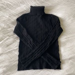 Black turtleneck sweater